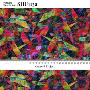 Abstract Seamless Pattern SHU113a – Modern Fluid Design for Textile & Wallpaper