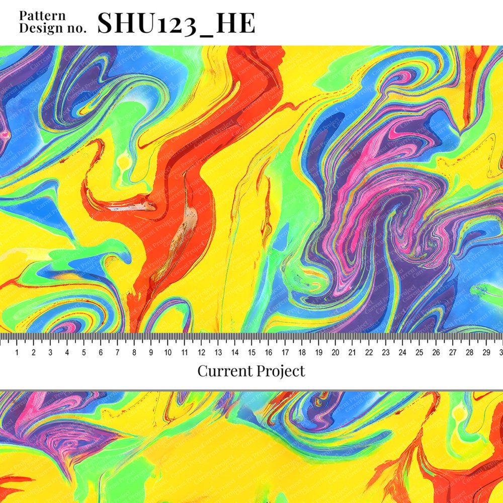 Abstract Seamless Pattern SHU123_HE – Modern Fluid Design for Textile & Wallpaper
