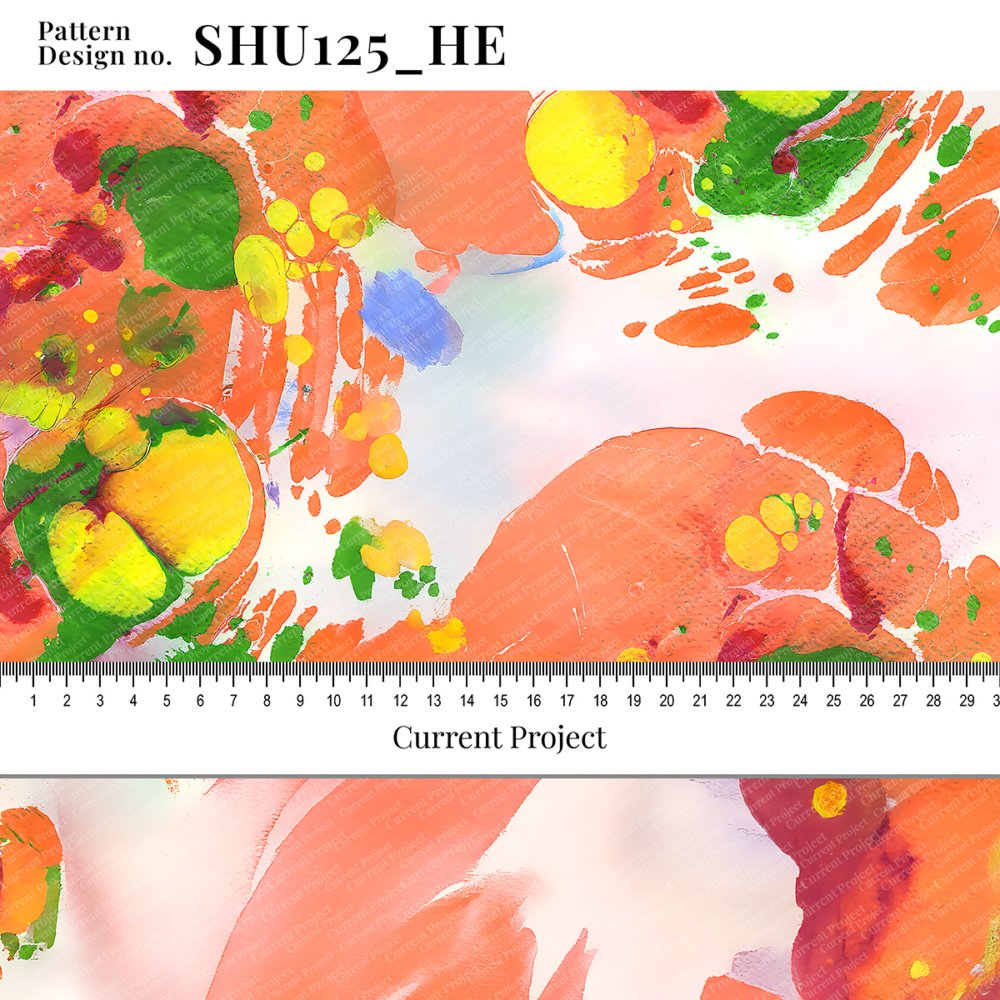 Abstract Seamless Pattern SHU125_HE – Modern Fluid Design for Textile & Wallpaper