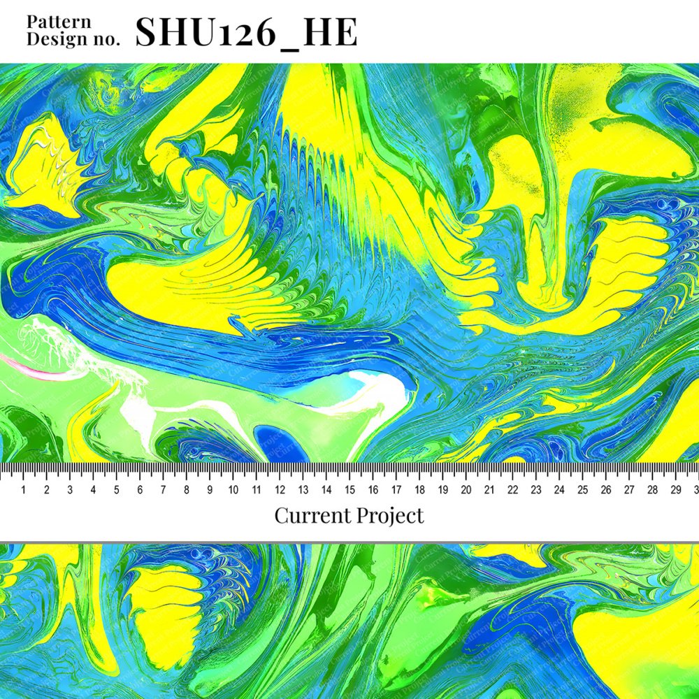Abstract Seamless Pattern SHU126_HE – Modern Fluid Design for Textile & Wallpaper
